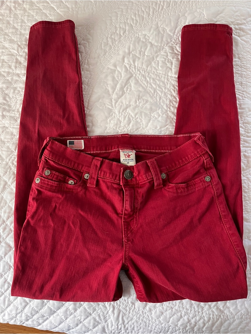 True Religion Women’s Skinny Jeans in Red